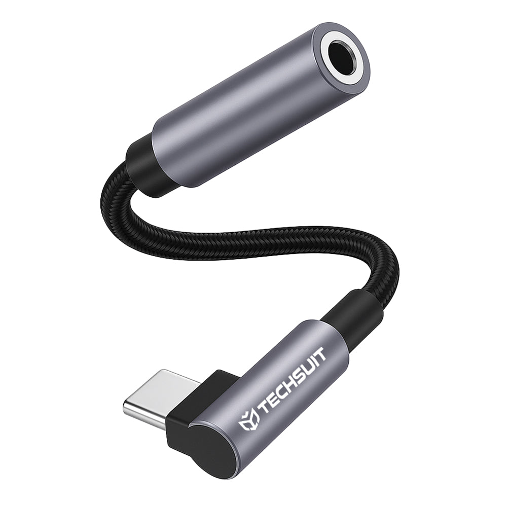Audioadapter USB-C - 3.5mm Techsuit AC7 MusicDox, Grå