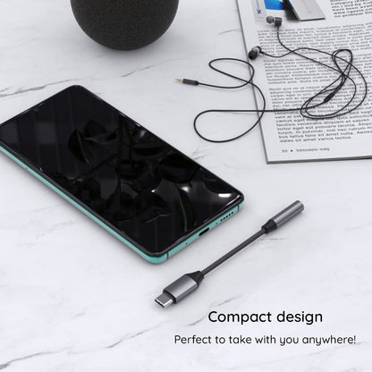 USB-C til 3.5mm lydadapter Techsuit AC8 MusicDox, Grå