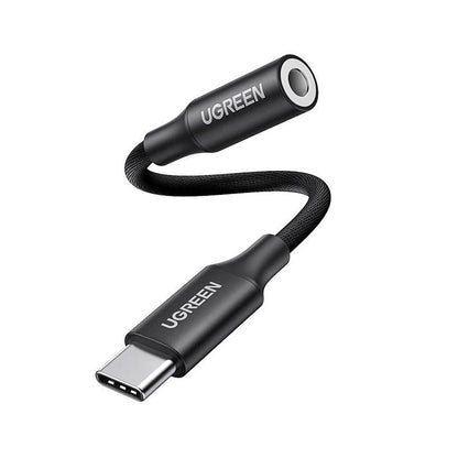 USB-C til 3,5 mm lydadapter UGREEN AV161, Svart