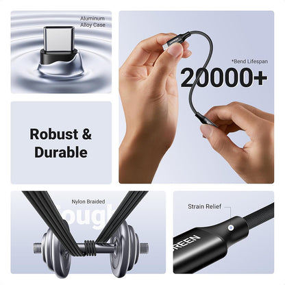 USB-C til 3,5 mm lydadapter UGREEN AV161, Svart