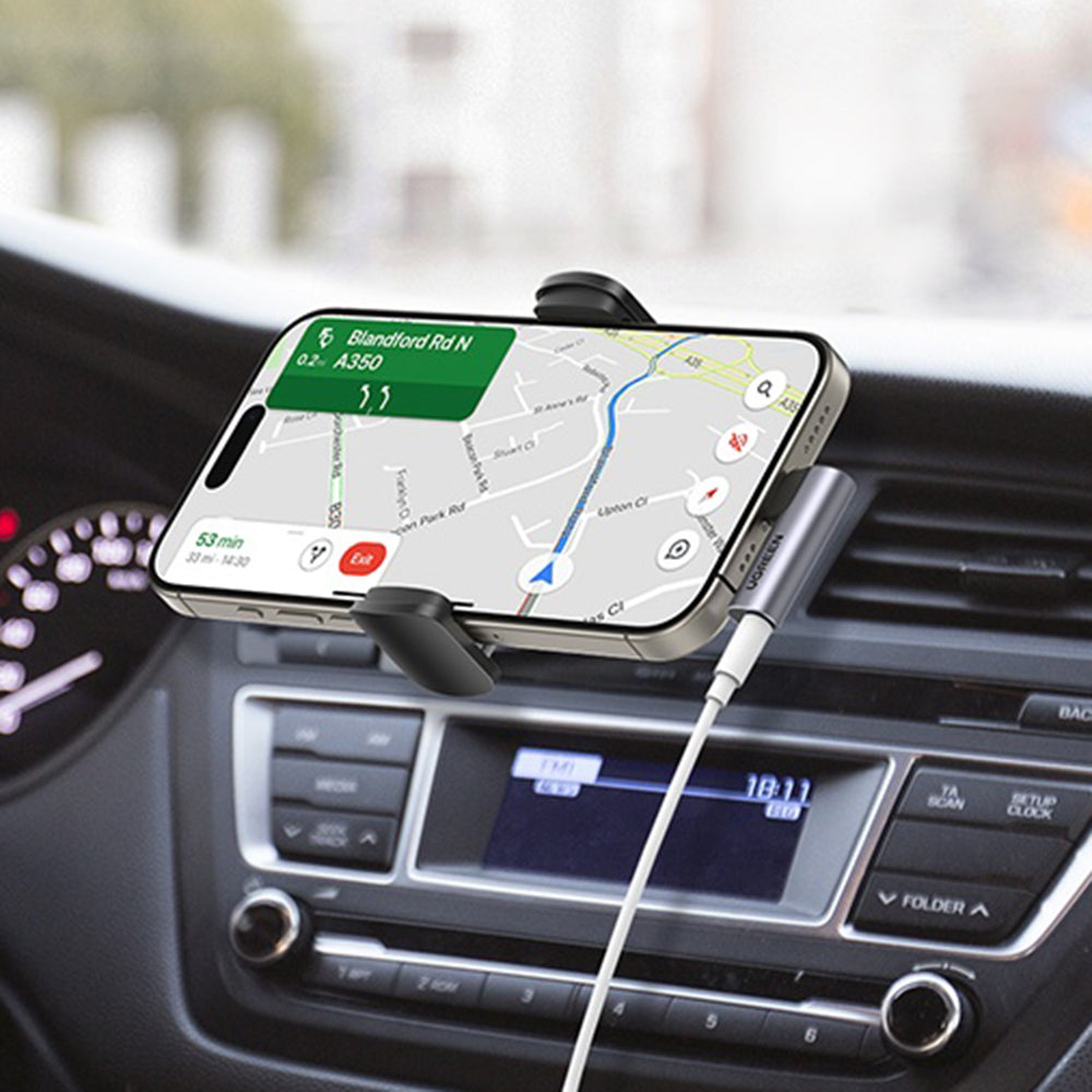 Audioadapter USB-C - 3.5mm UGREEN CM460 (20194) Vinklet, Grå