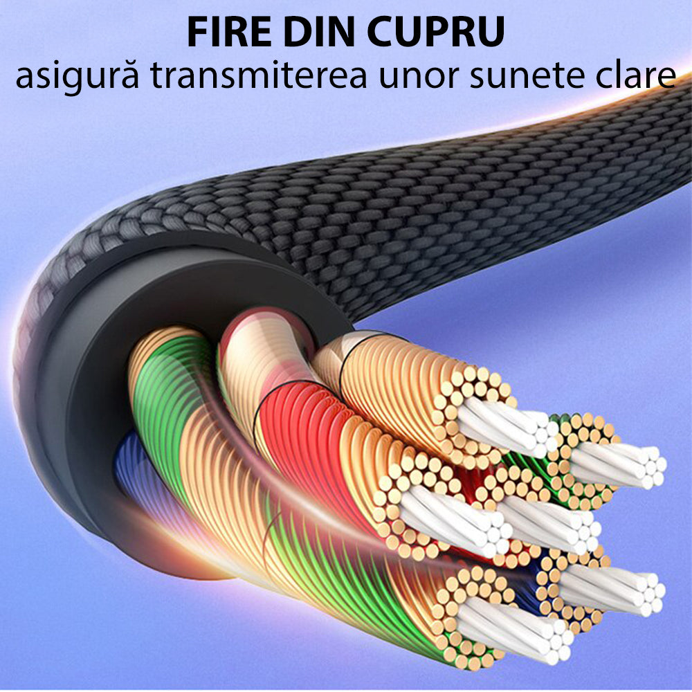 USB-C til 3.5mm lydadapter Yesido YAU19, Svart