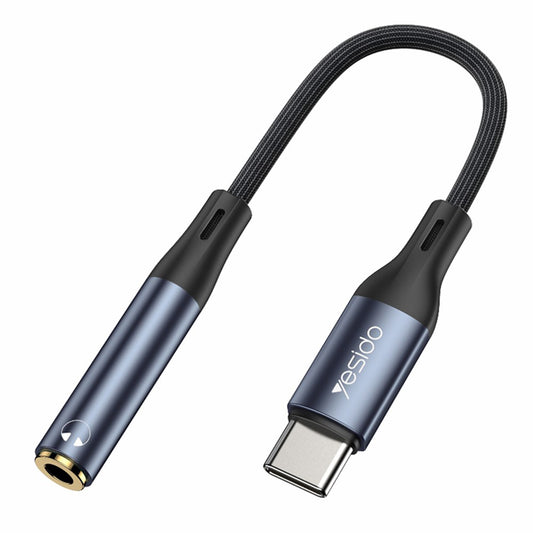 Audioadapter USB-C - 3.5mm Yesido YAU38, Svart