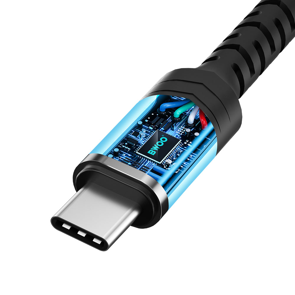 USB-C til 3,5 mm lydadapter BWOO BZ47, Svart