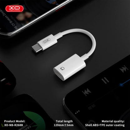 Audioadapter USB-C - Lightning XO Design NB-R268B, Hvit