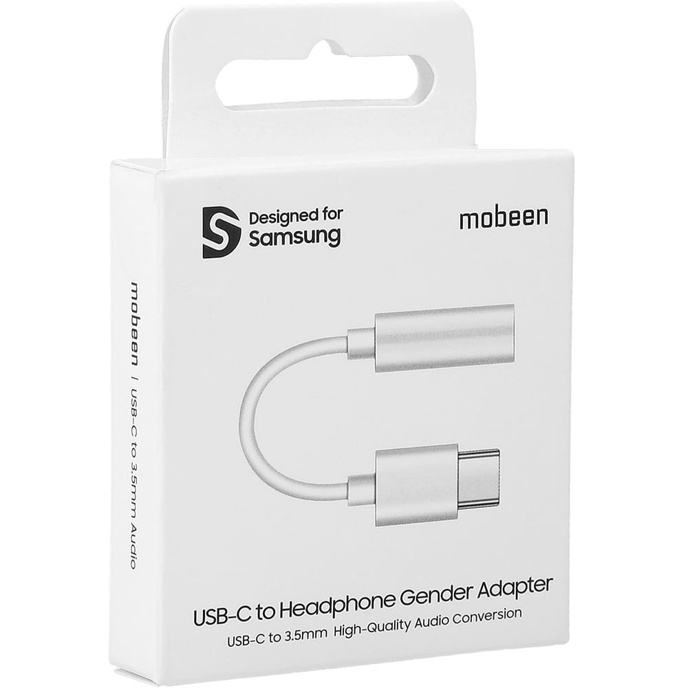 Audioadapter USB-C - 3.5mm Mobeen by Samsung, Hvit GP-TGU023AEAWW