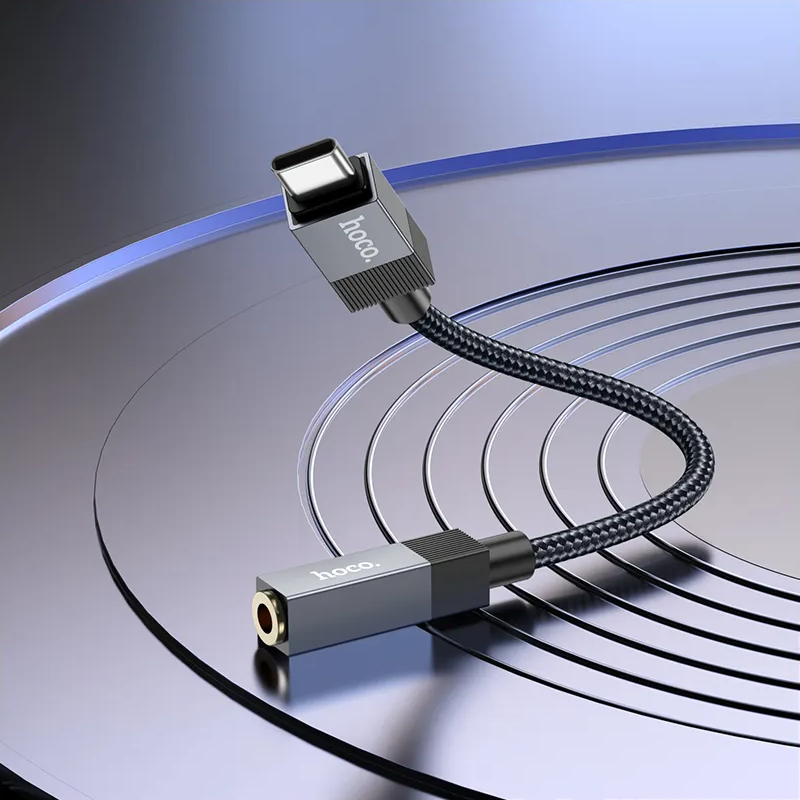 USB-C til 3,5 mm lydadapter HOCO UPA32C, svart