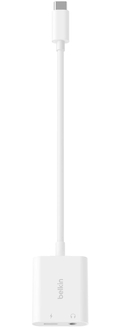 USB-C lydadapter - 3,5 mm / USB-C Belkin RockStar, svart NPA004btBK
