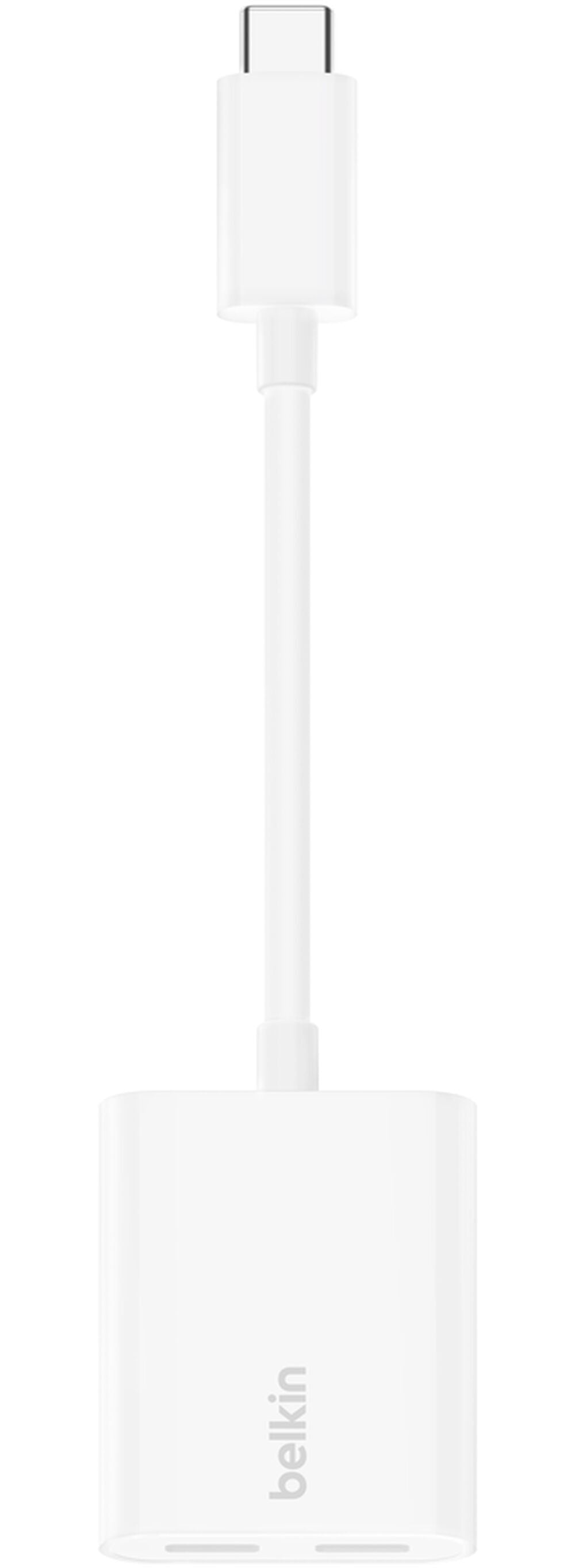 USB-C lydadapter - USB-C / USB-C Belkin RockStar, hvit F7U081btWH
