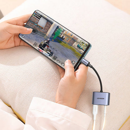USB-C til 3.5mm / USB-C UGREEN CM231 lydadapter, Grå