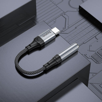Audioadapter USB-C - 3.5mm HOCO LS36, Grå