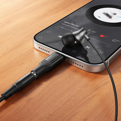 USB-C til 3,5 mm lydadapter HOCO UPA35, svart