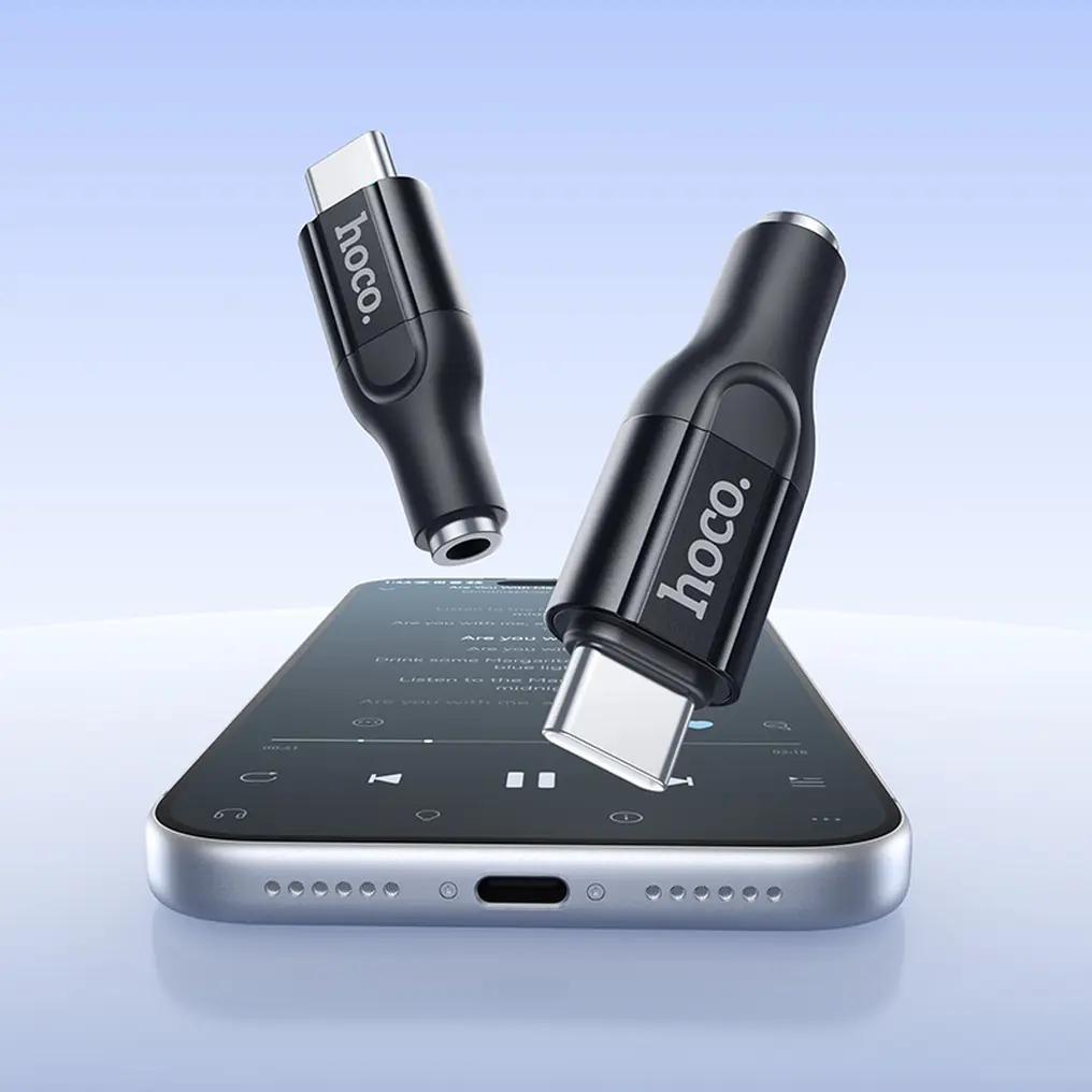 USB-C til 3,5 mm lydadapter HOCO UPA35, svart