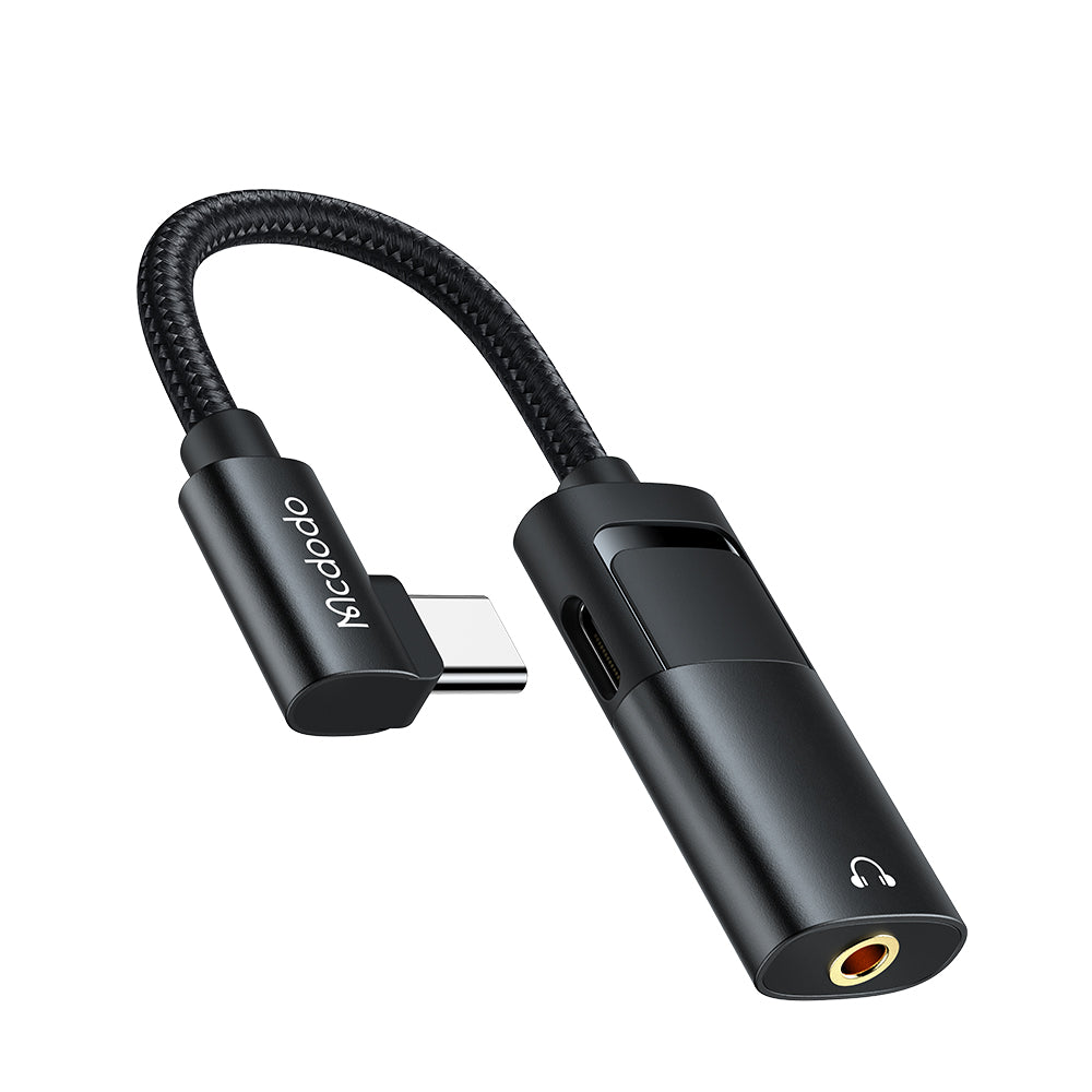 USB-C Audioadapter - USB-C / 3.5mm McDodo CA-1880, Svart