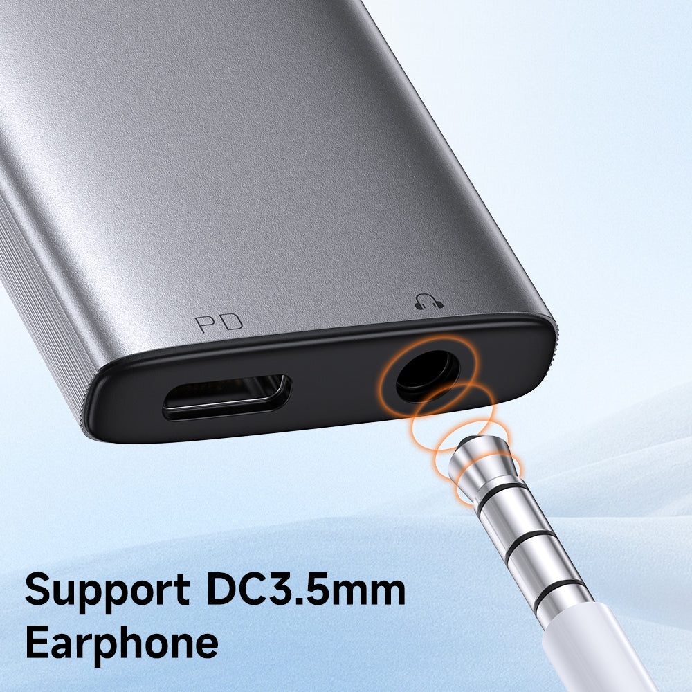 Audioadapter USB-C - USB-C / 3.5mm McDodo CA-5050 Wales, Grå