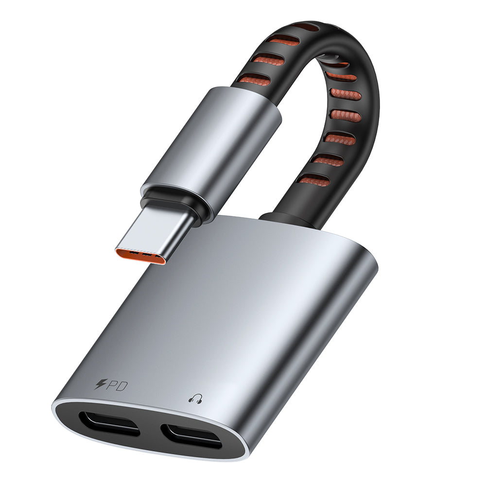 USB-C lydadapter - USB-C / USB-C McDodo CA-3370, Grå