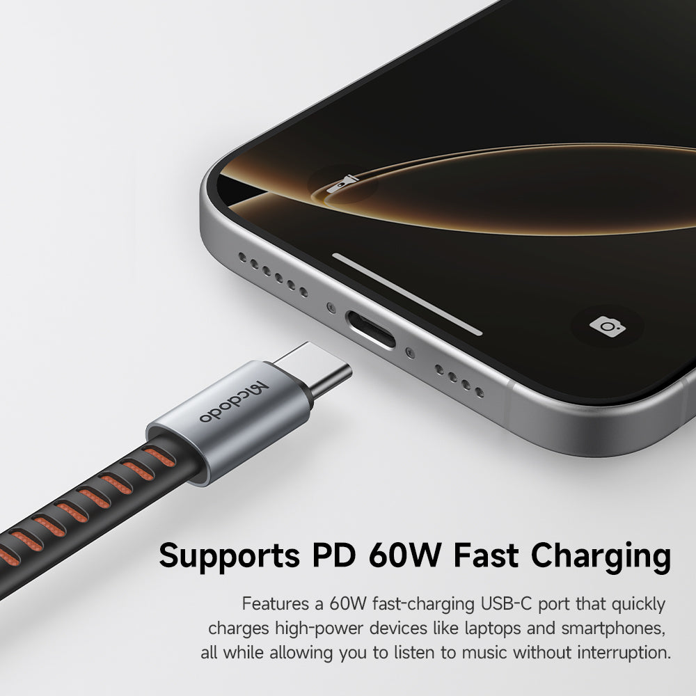 USB-C lydadapter - USB-C / USB-C McDodo CA-3370, Grå