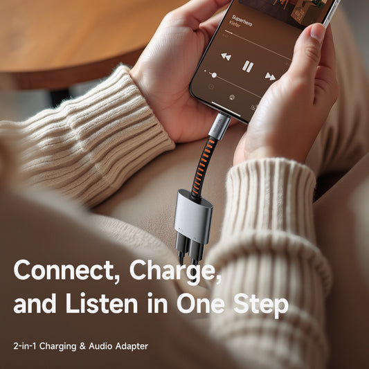 USB-C lydadapter - USB-C / USB-C McDodo CA-3370, Grå