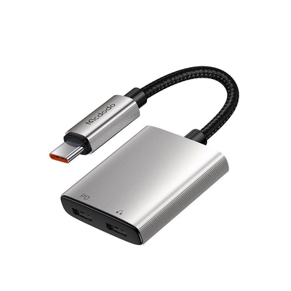 Audioadapter USB-C - USB-C / USB-C McDodo CA-5570 Wales, Grå