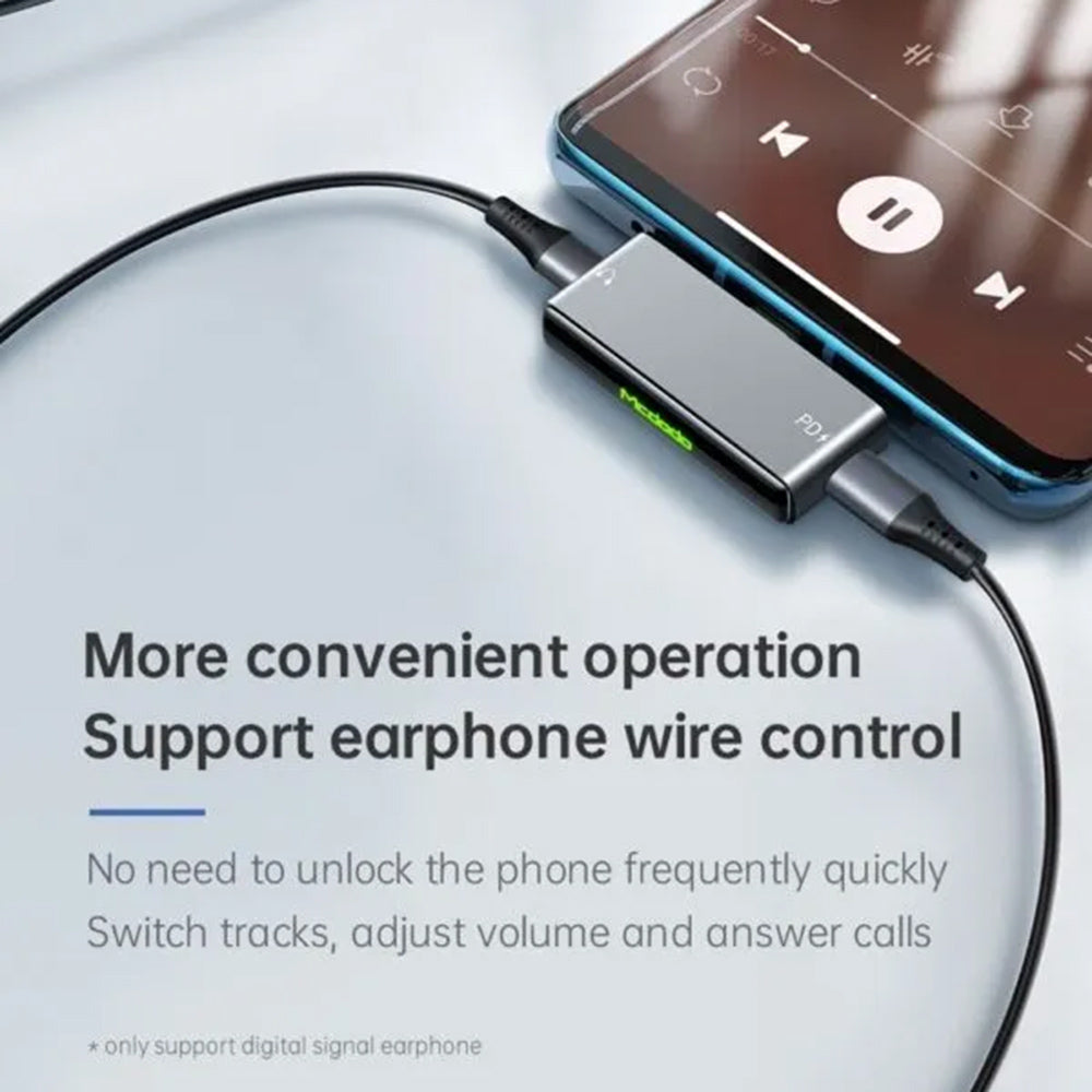 USB-C lydadapter - USB-C / USB-C McDodo CA-7670, Svart