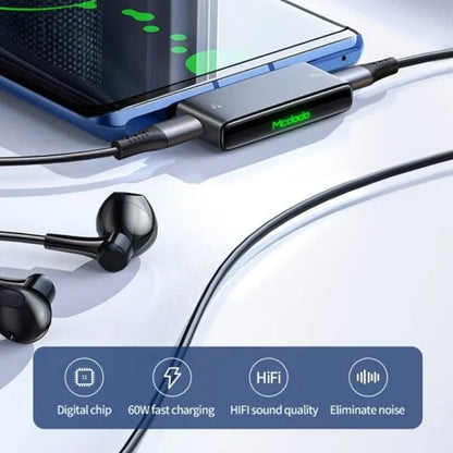 USB-C lydadapter - USB-C / USB-C McDodo CA-7670, Svart