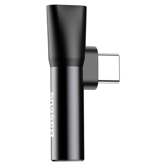 Lydadapter USB-C - USB-C / 3,5 mm Baseus L41, svart CATL41-01