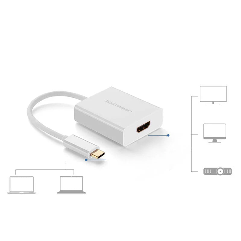 Audio- og videoadapter USB-C - HDMI UGREEN, Hvit