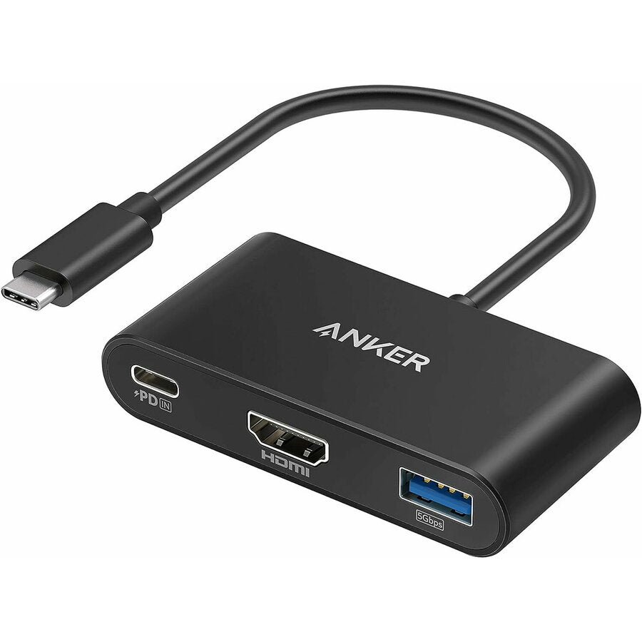 Audio- og videoadapter USB-C - USB-C / HDMI / USB-A Anker PowerExpand, Svart A8339HA1