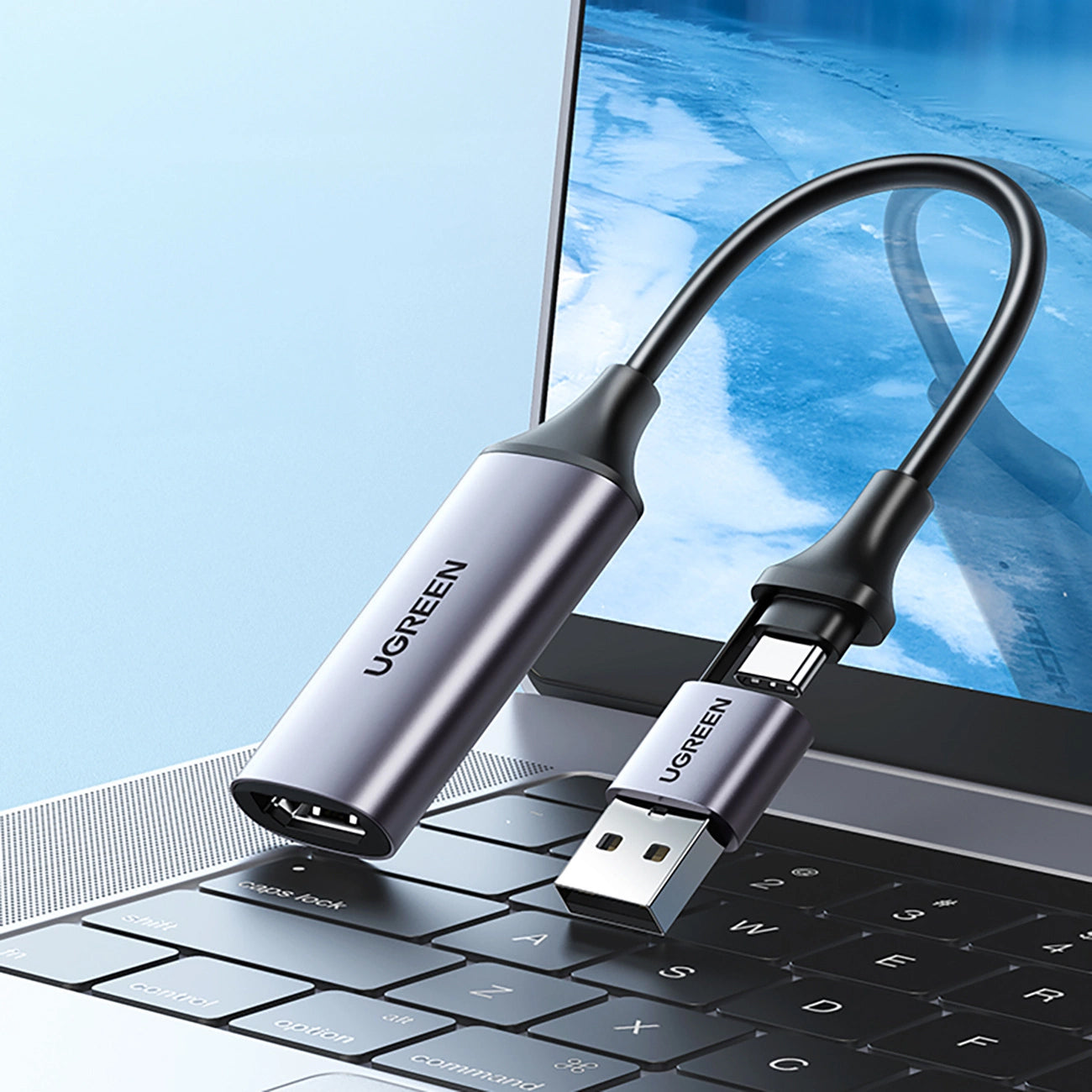 Adaptor Audio si Video USB-A / USB-C - HDMI UGREEN CM489, Gri