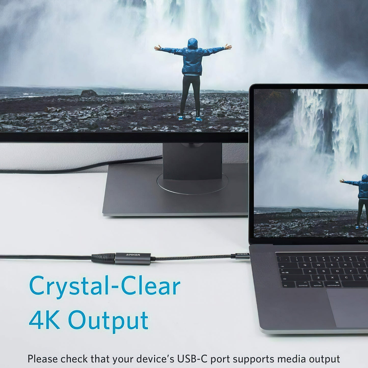 Audio- og videoadapter USB-C - HDMI Anker PowerExpand+, Grå A83120A1