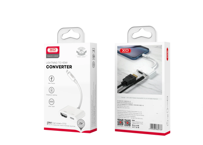 Audio- og videoadapter Lightning - HDMI / Lightning XO Design HUB005, Hvit