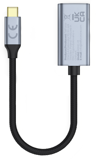 Audio- og videoadapter USB-C - HDMI MaXlife MXHC-01, Grå