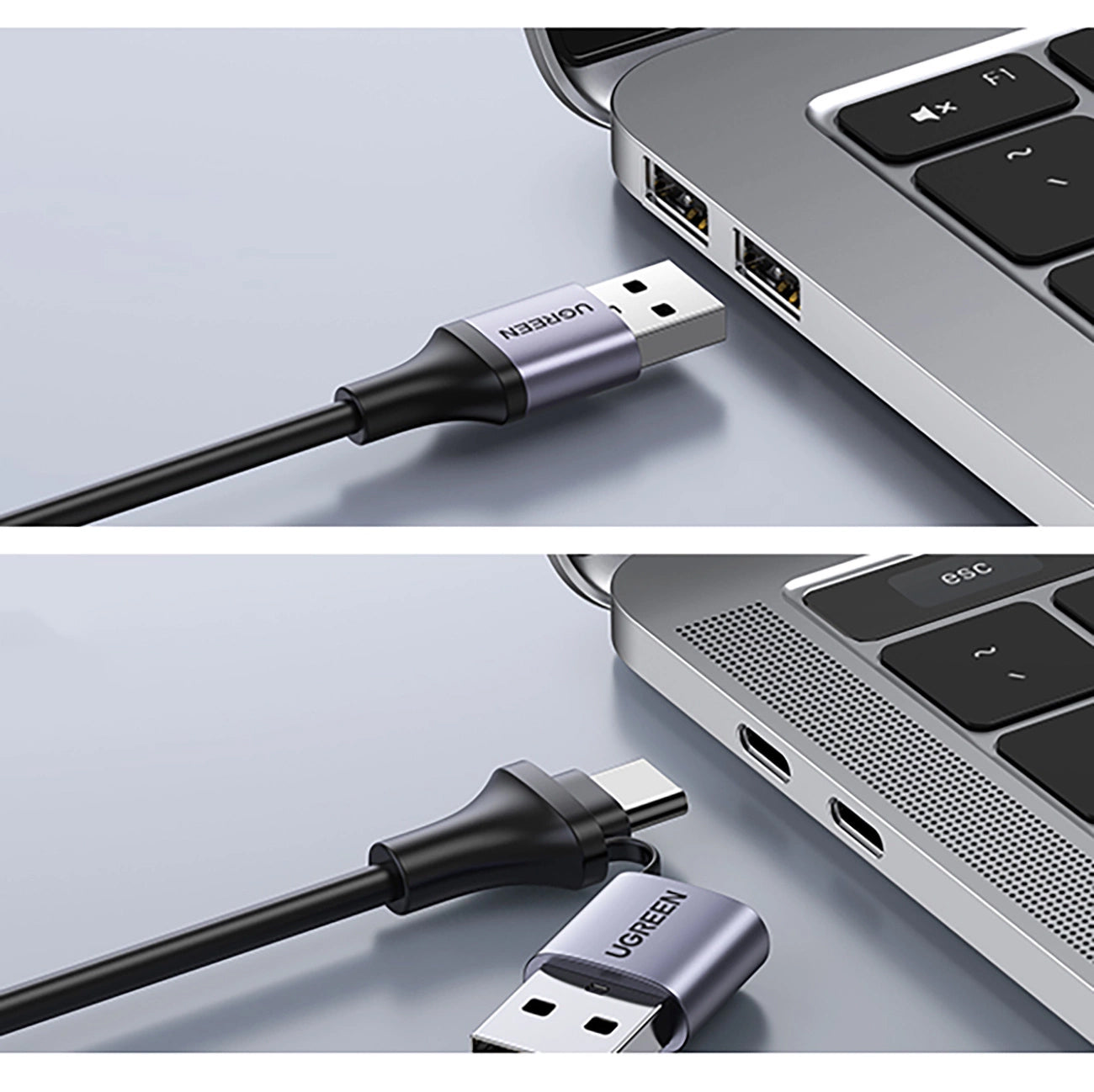 Adaptor Audio si Video USB-A / USB-C - HDMI UGREEN CM489, Gri