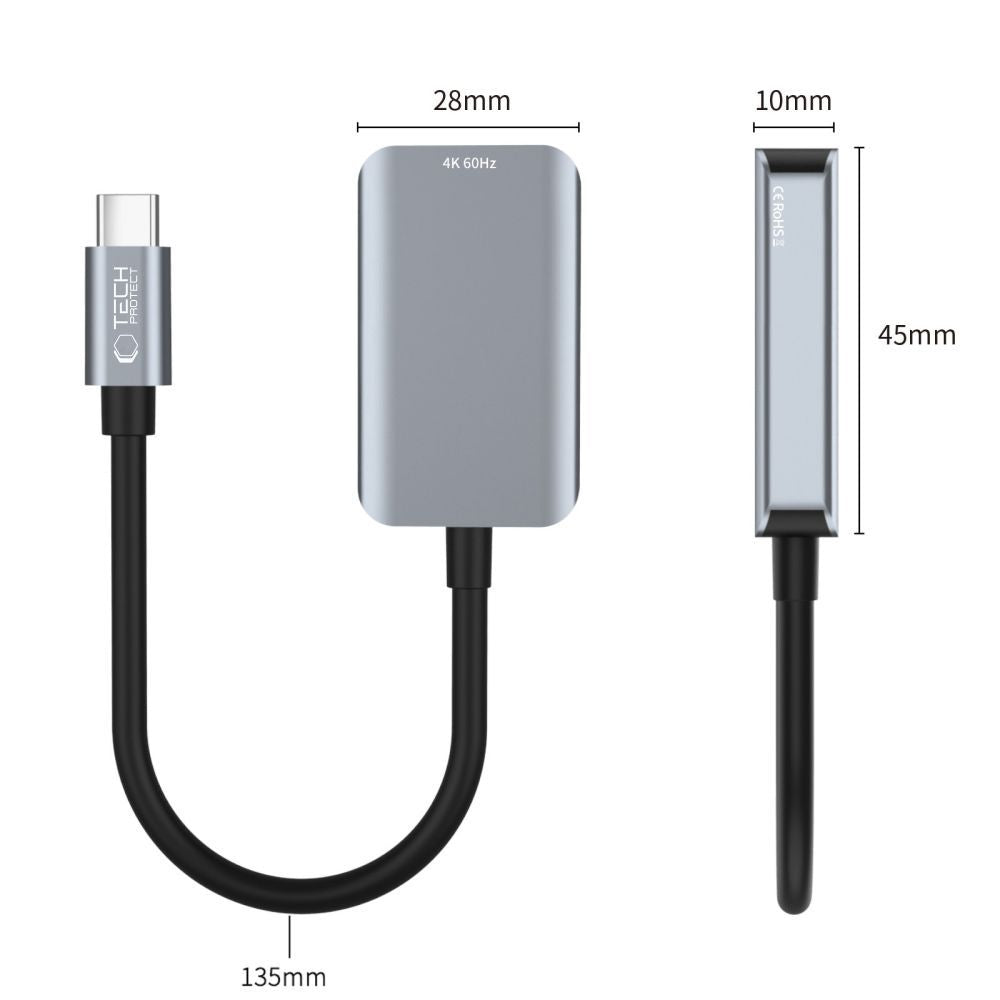 USB-C til HDMI lyd- og videoadapter Tech-Protect Ultraboost, Svart