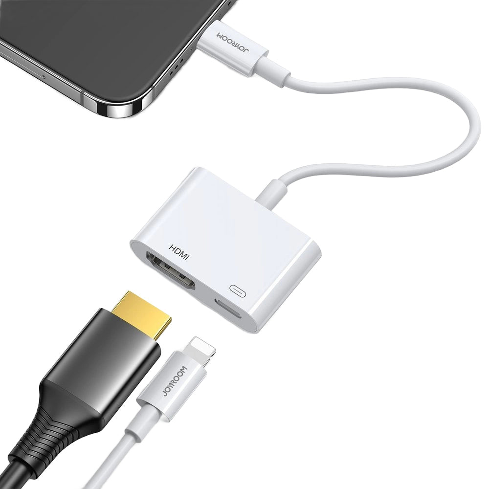 Audio- og videoadapter Lightning - HDMI / Lightning Joyroom S-H141, Hvit