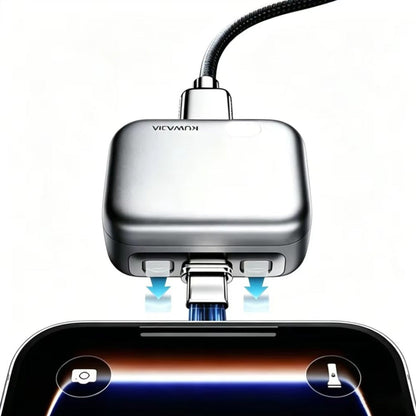 Forward KH-51 USB-C Auto Disconnect Adapter for Power Supply with Automatic Disconnection and Battery Protection, Sølv
