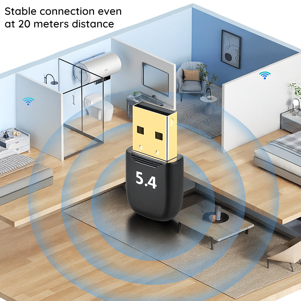 Bluetooth USB-adapter Techsuit BlueJet A20, Svart