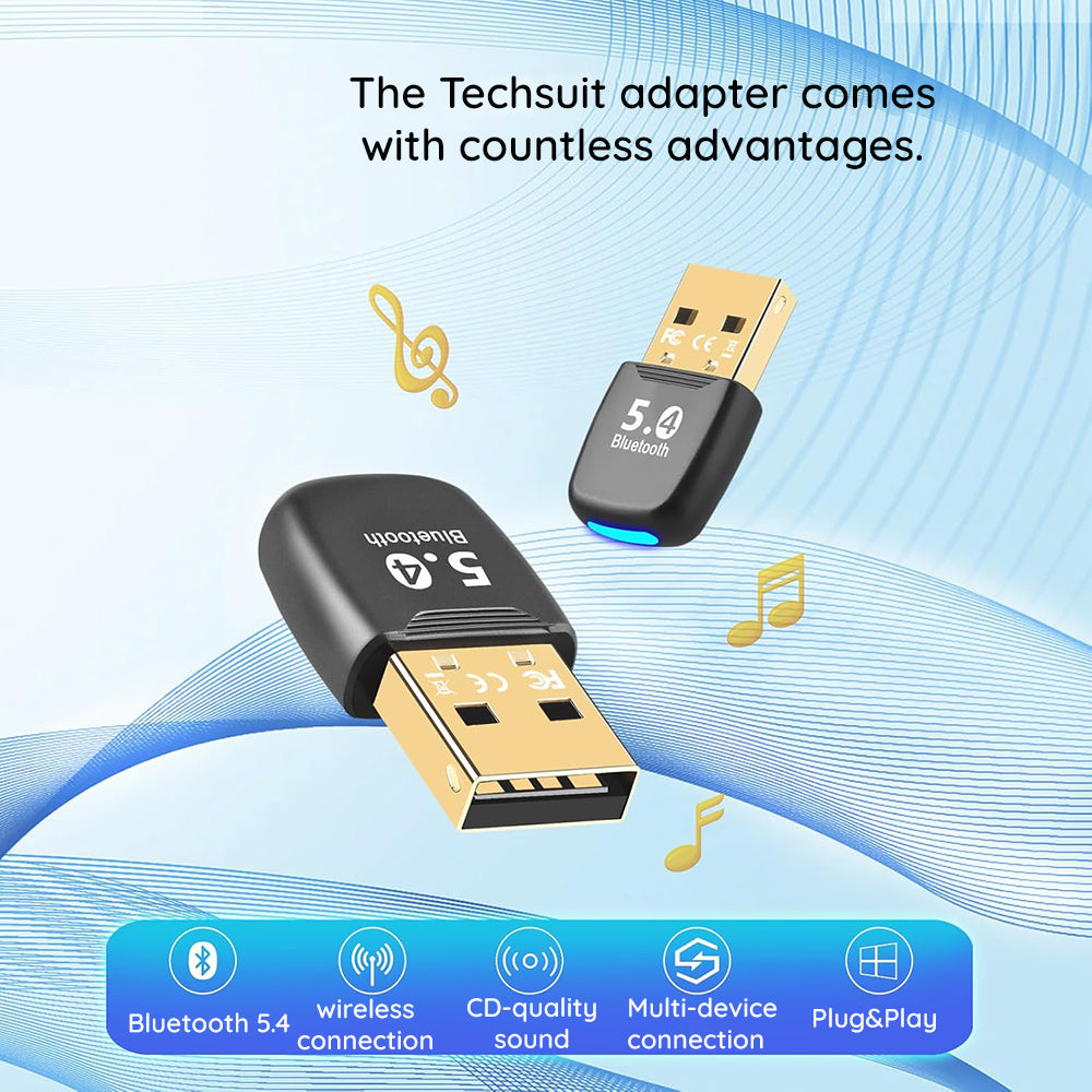 Bluetooth USB-adapter Techsuit BlueJet A20, Svart