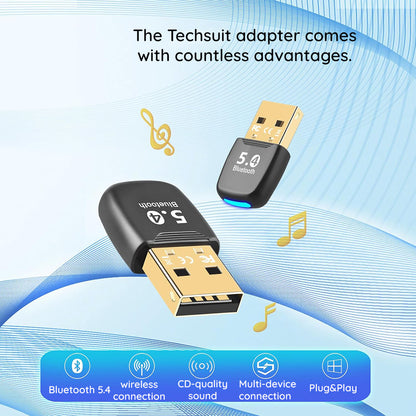 Bluetooth USB-adapter Techsuit BlueJet A20, Svart