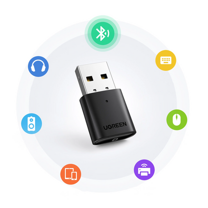 UGREEN CM390 USB Bluetooth-adapter (80889) Ny versjon, svart