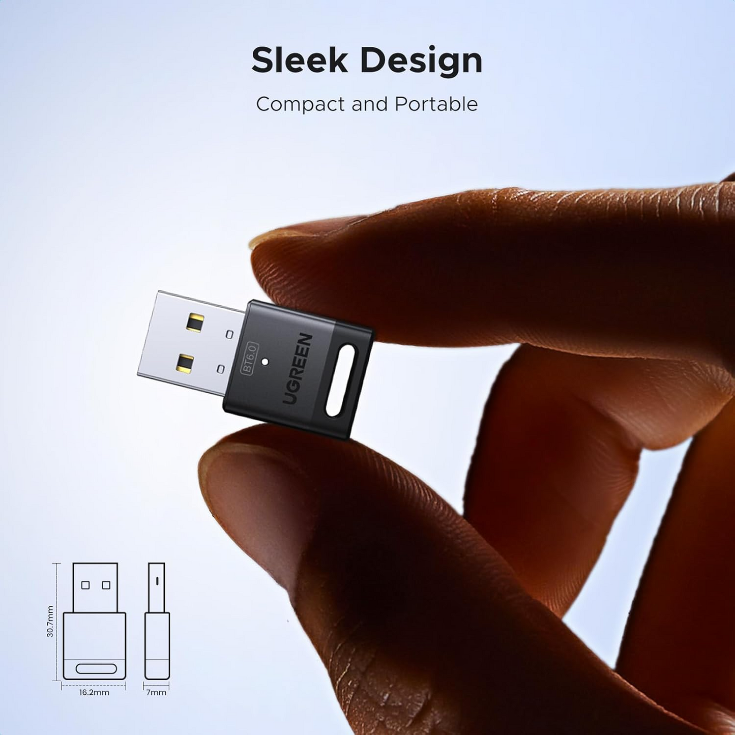 Bluetooth USB-adapter UGREEN CM748 (75073), Svart