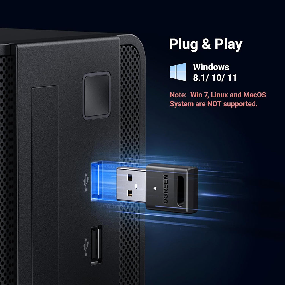 Bluetooth USB-adapter UGREEN CM591 (35995), Svart