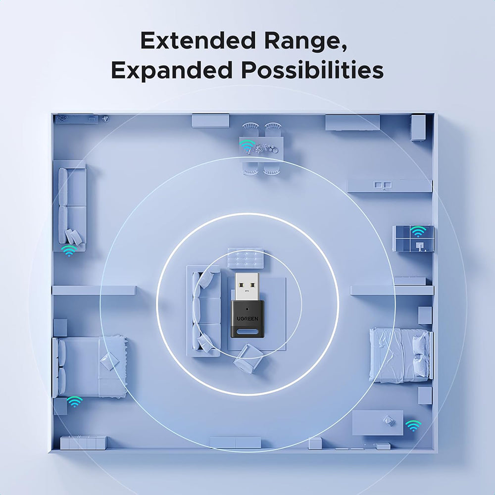 Bluetooth USB-adapter UGREEN CM748 (45134), Svart