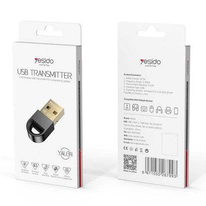 Bluetooth USB-adapter Yesido YAU34, Svart