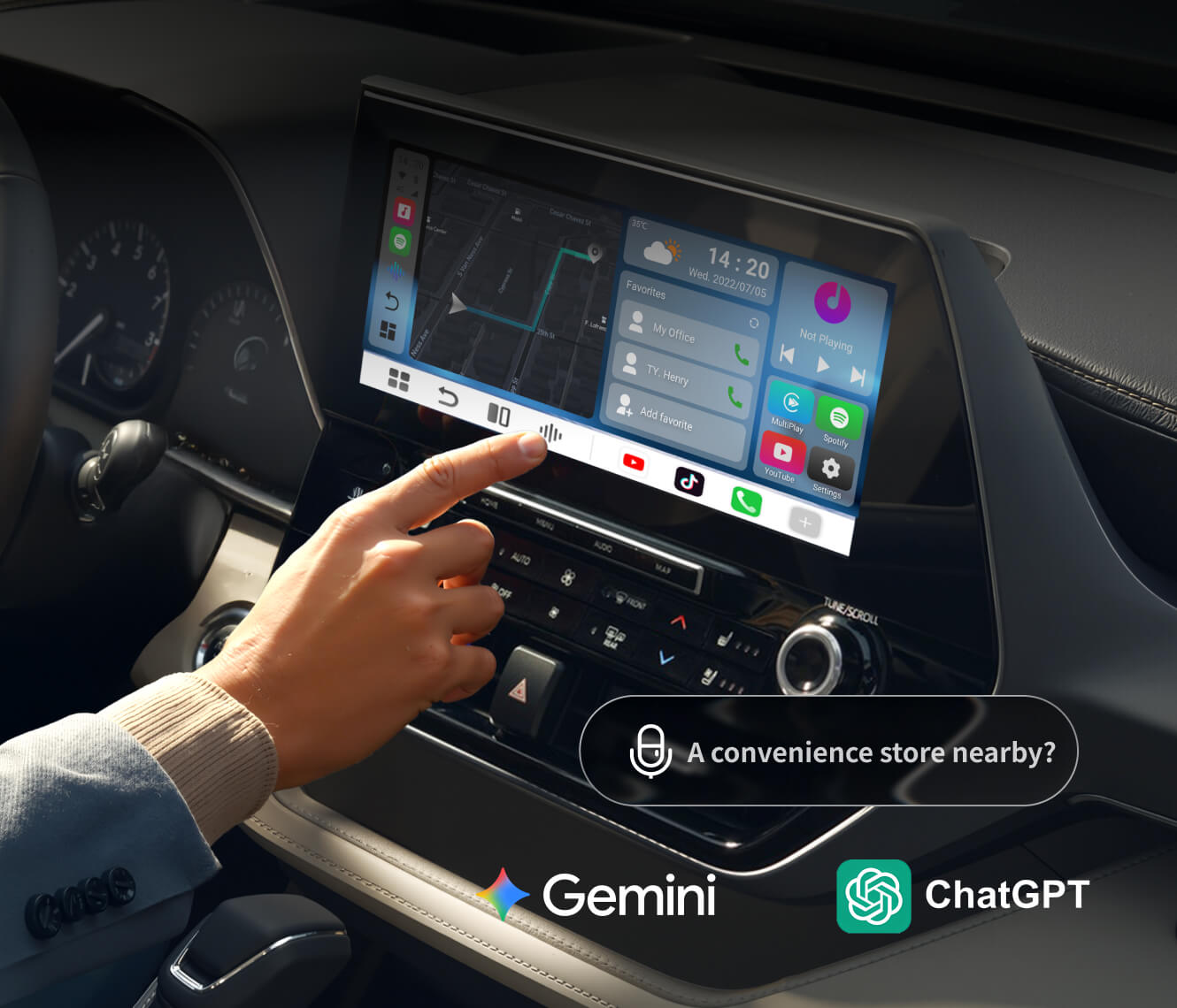 Trådløs Carplay / Android Auto-adapter Ottocast OttoAibox P3 Pro for Apple iPhone / Android-serien PCS61-T