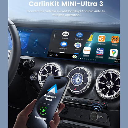 Carplay / Android Auto trådløs adapter Carlinkit Mini Ultra3 for Apple iPhone / Android-serien