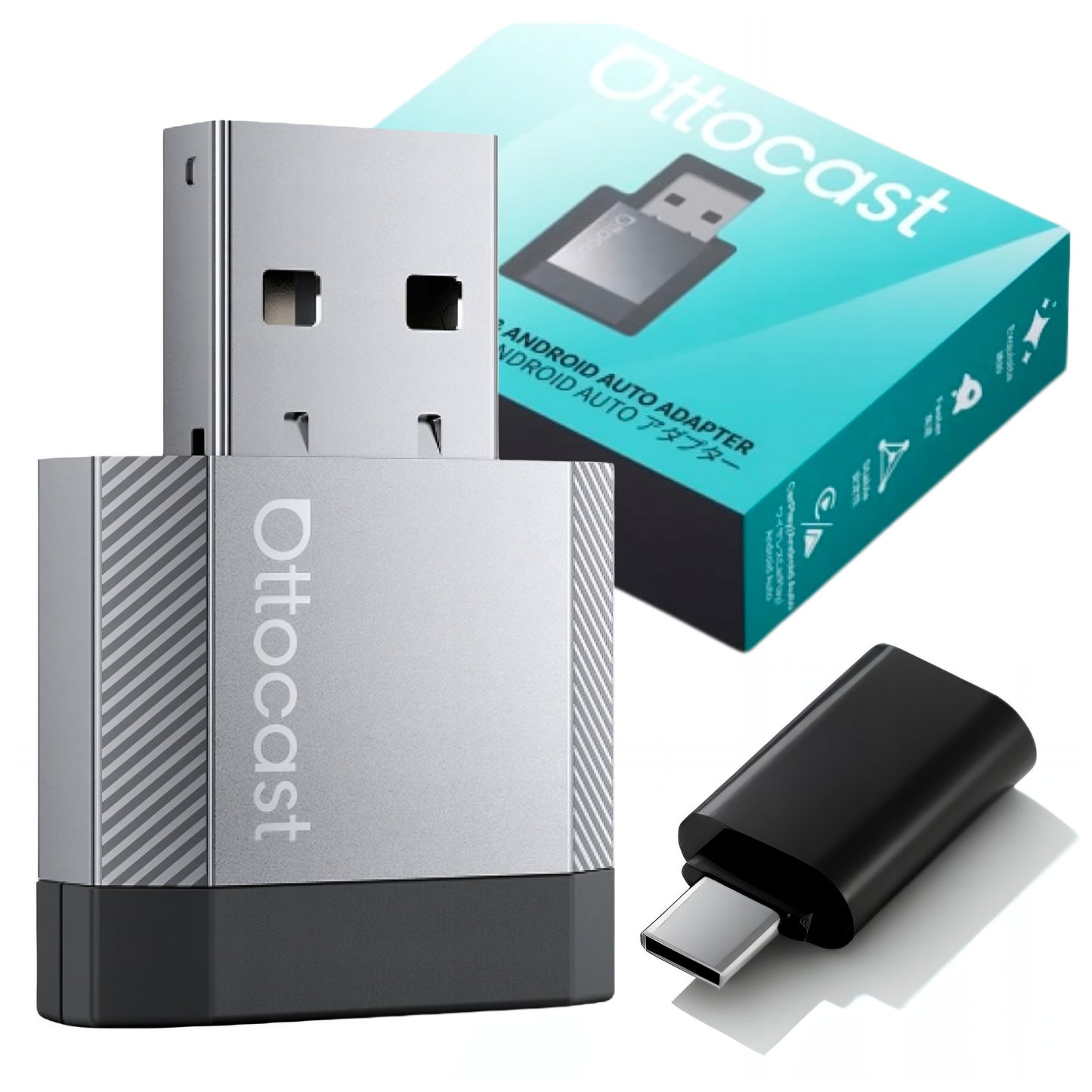 Trådløs Carplay / Android Auto-adapter Ottocast Mini Nova for Apple iPhone / Android-serien CA530-T3
