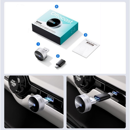 Trådløs Carplay / Android Auto-adapter Ottocast Mini Slim Tube for Apple iPhone / Android-serien CP88-T4