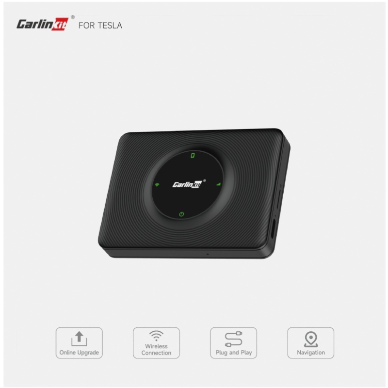 Carplay / Android Auto trådløs adapter Carlinkit kompatibel med Tesla Model 3 / X / Y / S for Apple iPhone / Android-serien CPC200-T2C