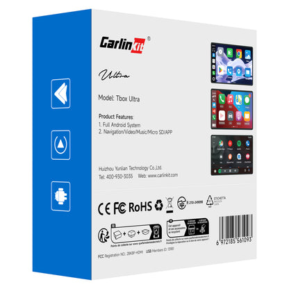 Carplay / Android Auto trådløs adapter Carlinkit TBox Ultra 2 for Apple iPhone / Android-serien, 8GB RAM / 128GB, 5G